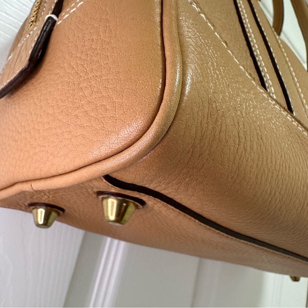NEW Vintage Coach Hamilton Medium Satchel in Pebbled Caramel Leather - Picture 6 of 14